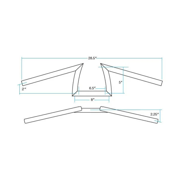 Biltwell - Keystone Handlebars - 1 inch - Chrome Non-Dimpled, Smooth