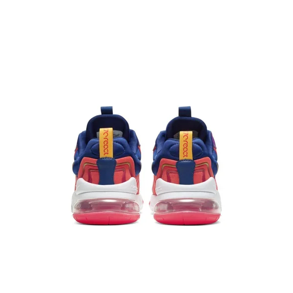 Nike Big Kids& Air Max 270 React Eng Casual Shoes in Orange Size 5.5