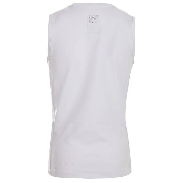 Jofit Women's Scallop Sleeveless Polo Size XS, White
