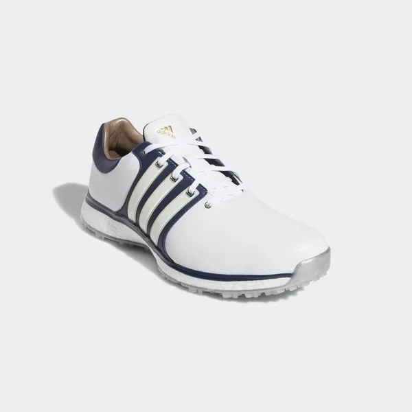 Adidas Men's Tour360 XT Spikeless Golf Shoes Size 9 - White/Collegiate Navy/Gold Metallic