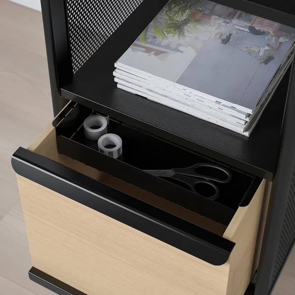 IKEA - BEKANT Storage Unit on Casters - Mesh Black, 16 1/8x39 3/4