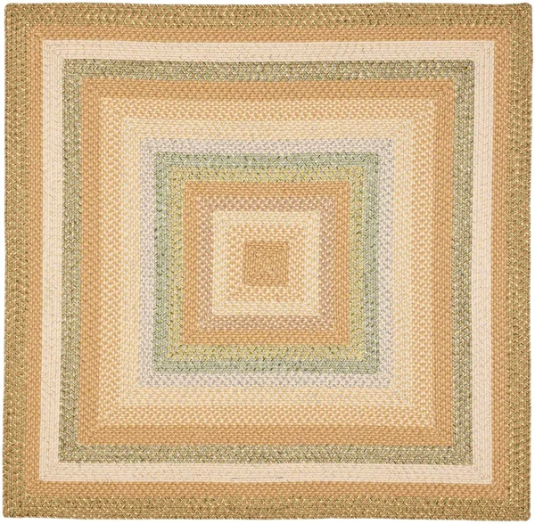 Safavieh Braided Tan/Multi 8 ft. x 8 ft. Round Area Rug