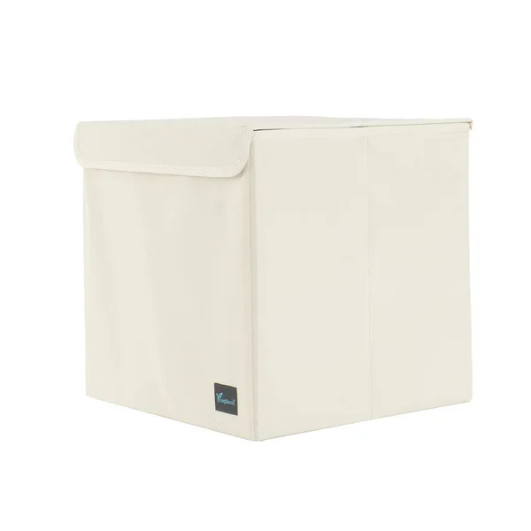 Piccocasa Storage Bin with Lid, Storage Cube Basket for Home Organizer, Collapsible Closet Bin Containers for Shelves, 13x13.6x13