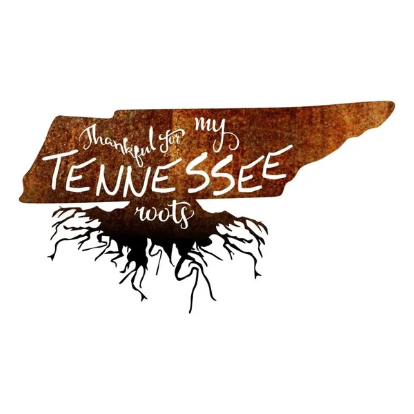 Precision Metal Art TENNESSEEROOTS-18PAT-BLK 18 in. State Tennessee Roots Steel Laser Cut Wall Art in Patina with Black Roots