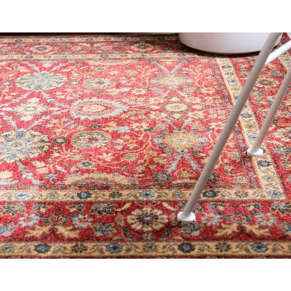 Unique Loom Edinburgh Red 10 ft Runner Area Rug