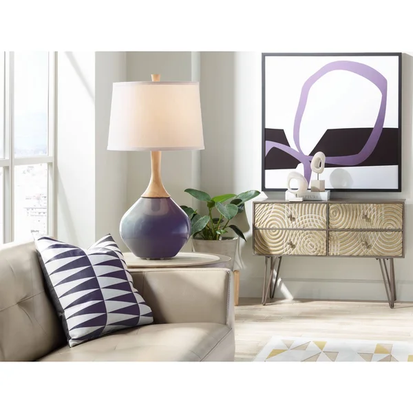 Color + Plus Quixotic Plum Wexler Table Lamp - Purple