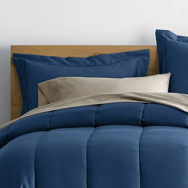 Company Cotton Wrinkle-Free Sateen Comforter - White, Size Twin, The Company Store