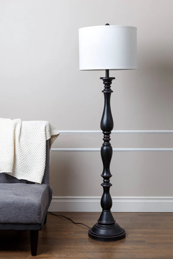 Abbyson Denver Floor Lamp in Espresso