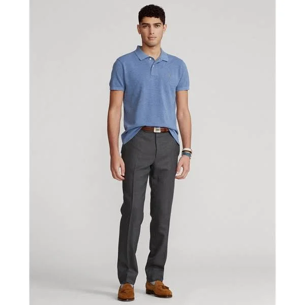 Ralph Lauren Men's The Luxe Knit Polo Shirt - Size XXL in Lattice Blue Heather