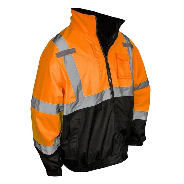 Radians - Three-In-One Deluxe Hi-Viz Bomber Jacket with Black Bottom Orange, 4X-Large