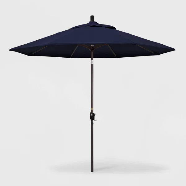 9& Pacific Trail Patio Umbrella Push Button Tilt Crank Lift - Pacifica Navy - California Umbrella