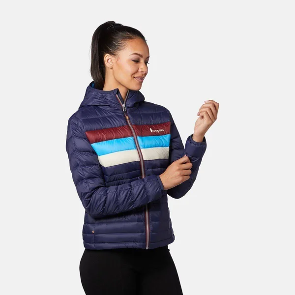 Cotopaxi Fuego Down Hooded Jacket - Women's Maritime Stripes, XL