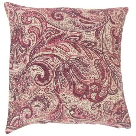 The Pillow Collection Vilette Paisley Throw Pillow, Orange