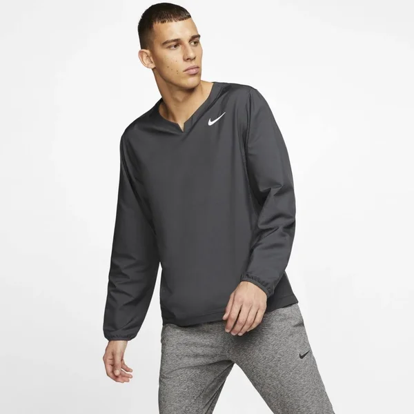 Nike Men's Long Sleeve Baseball Jacket Anthracite/White Size Small