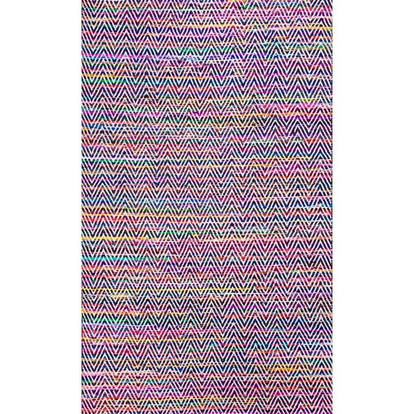 nuLOOM Hand-Woven Chevron Rochell Area Rug - Size: 5& x 8&