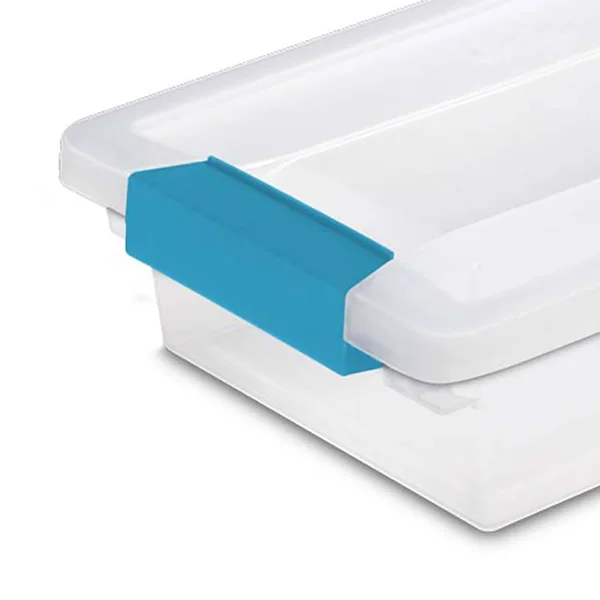 Sterilite Small Clear Storage Tote Container with Lid - 12 pack