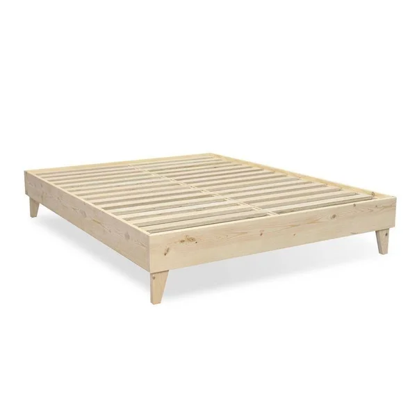 Kotter Home Solid Wood Mid-Century Platform Bed - Natural - Queen