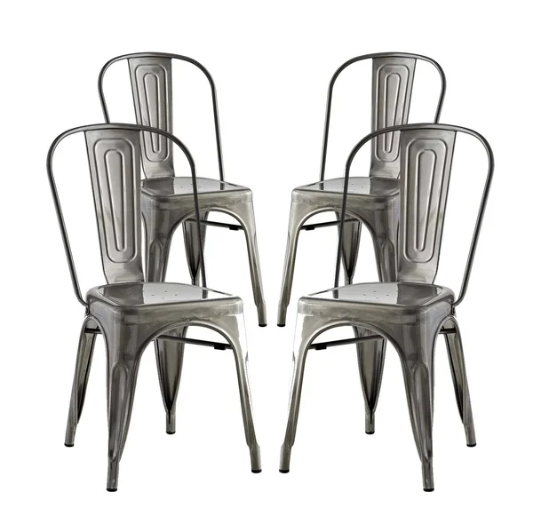Modway Promenade Dining Side Chair Set of 4 - Gunmetal