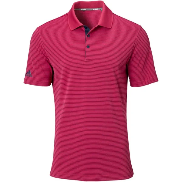 Adidas Men's Two-Color Club Stripe Polo Size 2XL, Wild Pink/Crew Navy