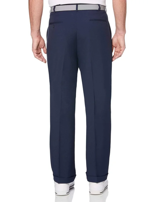 PGA Tour Men's Double Pleated Expandable Waistband Pant
