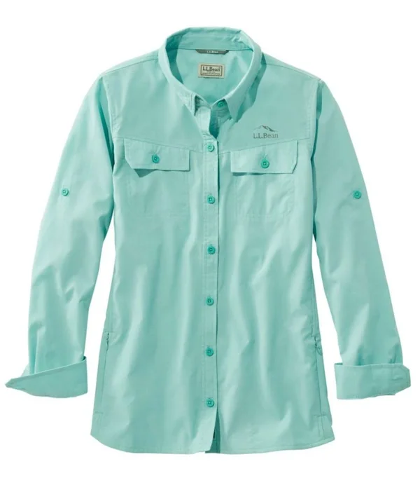 Women's No Fly Zone Insect-Repellent Shirt - Long-Sleeve Blue Small, L.L.Bean