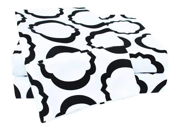Superior Scroll Park Cotton Rich 600 Thread Count Sheet Set, California King, White/Black