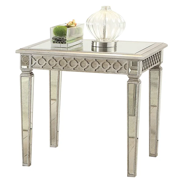 Acme Kacela End Table - 84617 - Mirror & Champagne