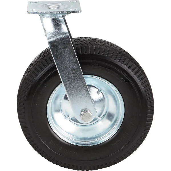 Strongway 12inch Swivel Flat-Free Solid Polyurethane Caster - 450-Lb. Capacity, Sawtooth Tread 22207008