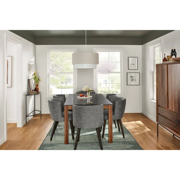 Room & Board - Modern Slim Half-Round Console Table 12D 36W 29h in Taupe Grey