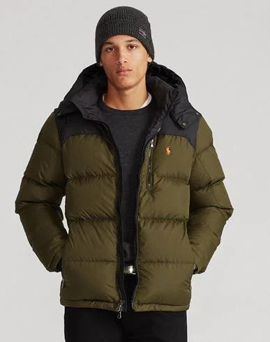 Polo Ralph Lauren Men's Recycled Jacket - Company Olive/Polo Black - M