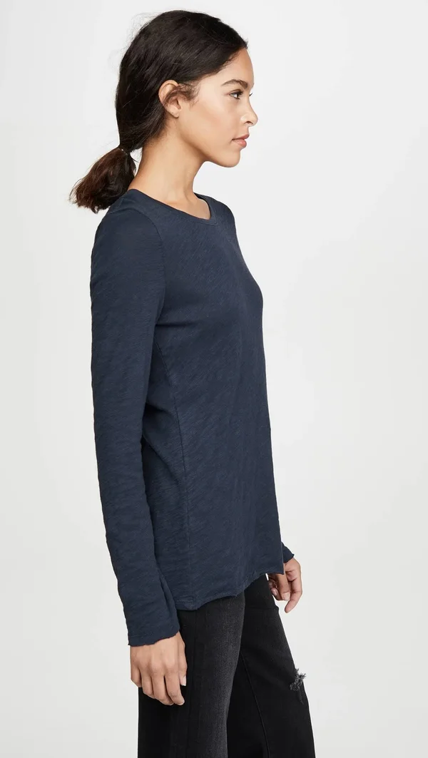 ATM Anthony Thomas Melillo Destroyed Long-Sleeve Tee Midnight