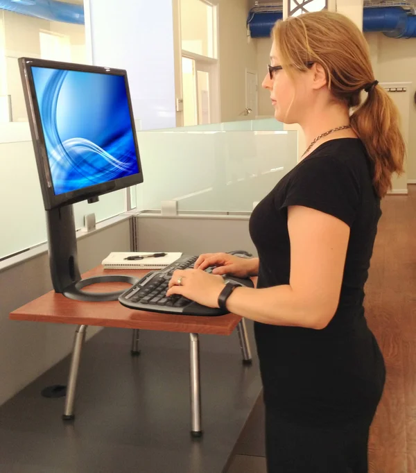 Stand Steady Standing Desk - Black, 24x22 x 20x22