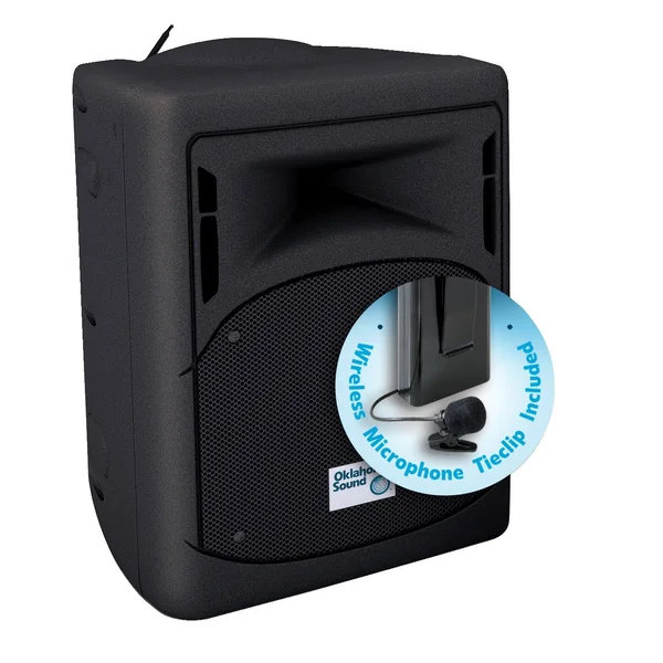 Oklahoma Sound PRA-8000-PRA8-6 40 Watt Wireless PA System with Wireless Lavalier Microphone