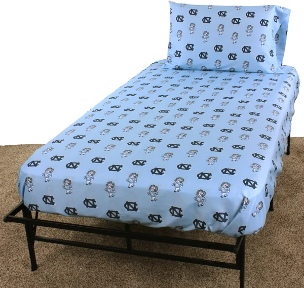 College Covers North Carolina Tar Heels Sheet Set King, White