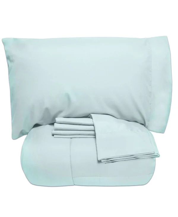 Sweet Home Collection 7 Piece Bed-in-a-Bag Down Alternative Comforter & Sheet Set - Chocolate - Full