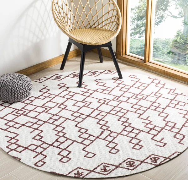Safavieh Cedar Brook CDR501D 6&0x22 x 9&0x22 Ivory - Rust Area Rug