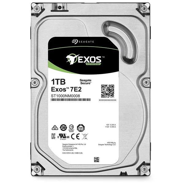 Seagate Exos 7E2 1 TB Internal HDD - 3.5x22 - ST1000NM0008 - SATA 6Gb/s - 7, 200 rpm