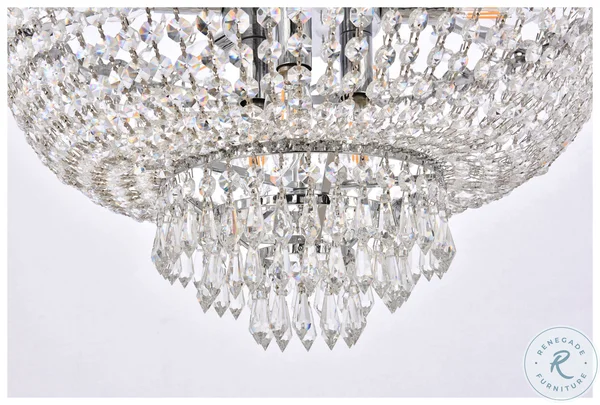 Elegant Lighting V1900D20C/RC Century 12 Light Chrome Chandelier Clear Royal Cut Crystal