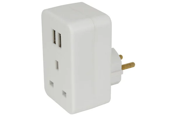 Mercury UK to Europe Travel Adaptor with Twin USB