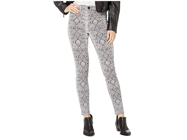 Hudson Barbara High-Rise Skinny Jeans - Metallic Python, Women's, 28