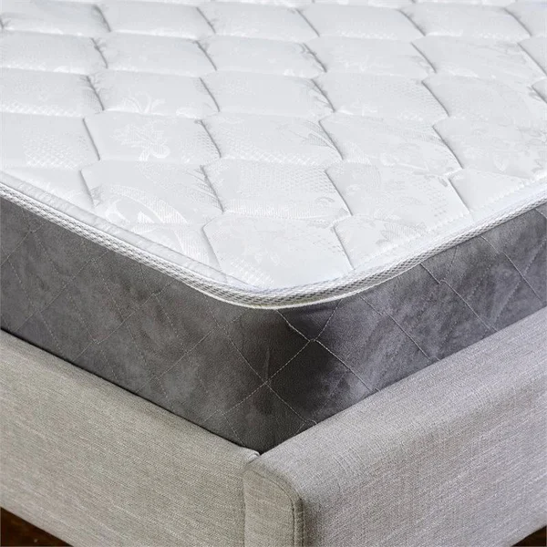 Furniture of America Don 8-Inch Fabric Cal King Tight Top Mattress in White