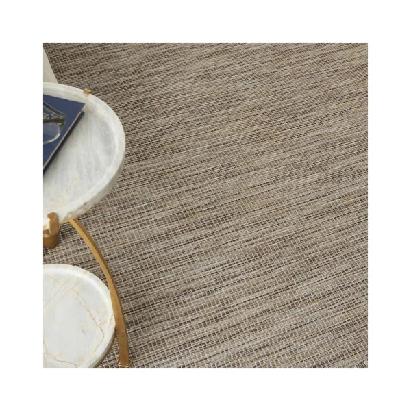 Nourison Positano Solid Contemporary Beige Area Rug - Size: 9& x 12&