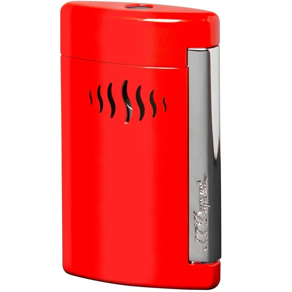 S.T. Dupont Minijet Chrome Finish Lighter, Wild Red