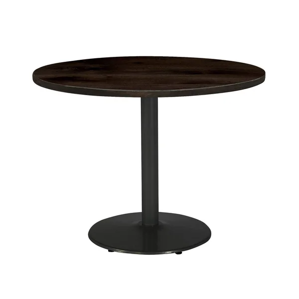 KFI Urban Loft 42 inch Round Top Table - Barnwood, Round Black Base