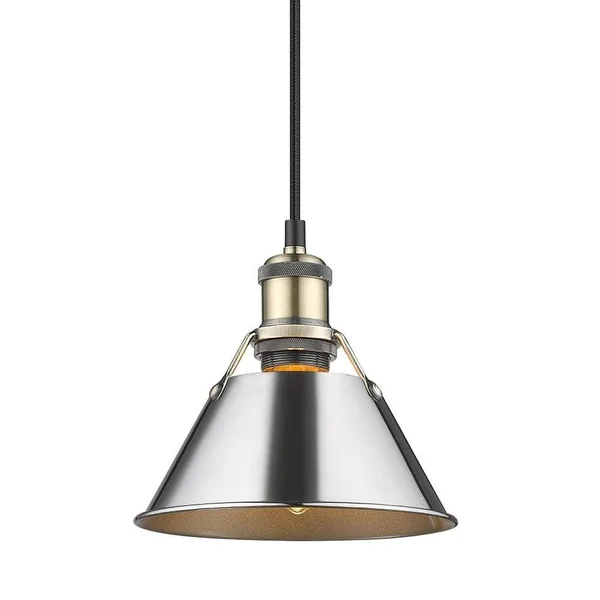 Golden Lighting 3306-S CH-CH Orwell Mini Pendant Light, Chrome