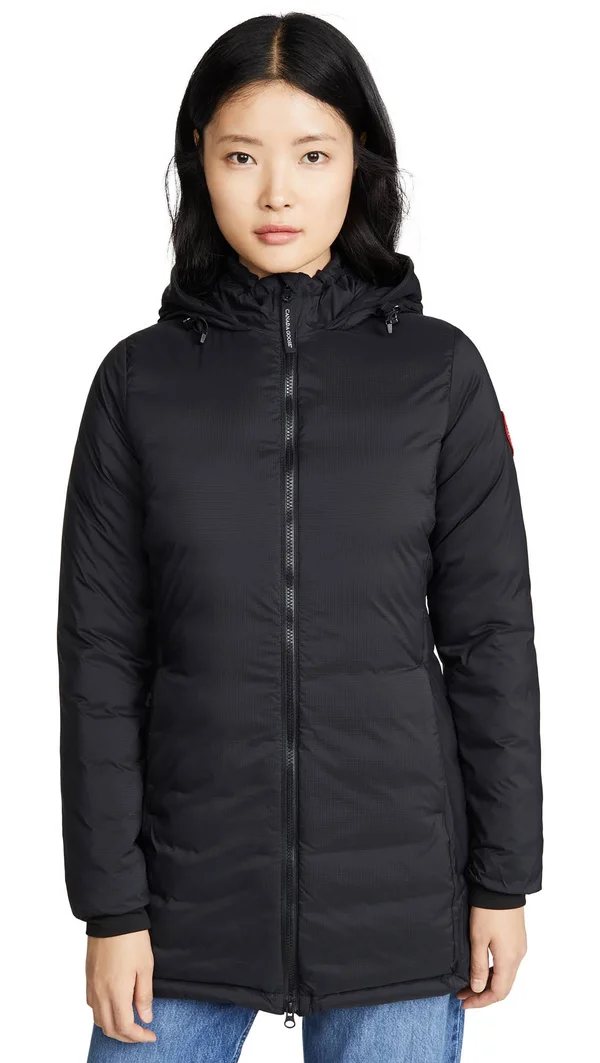 Canada Goose Women's Camp Hooded Jacket Matte Finish, Black, 2XS
