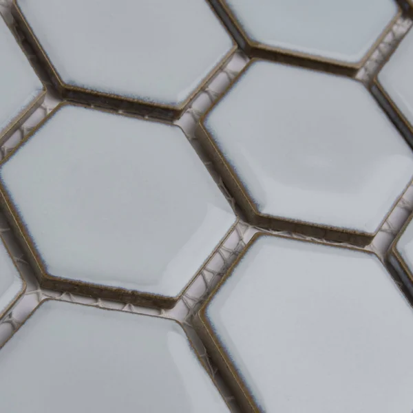 SomerTile FPLH2X40 Hudson Due Hex 2 in. Silk White 11 in. x 12 in. Porcelain Mosaic Tile - 10