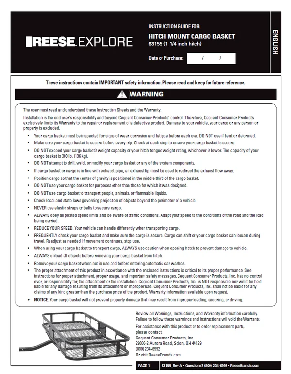 Pro Series 63155 Cargo Carrier