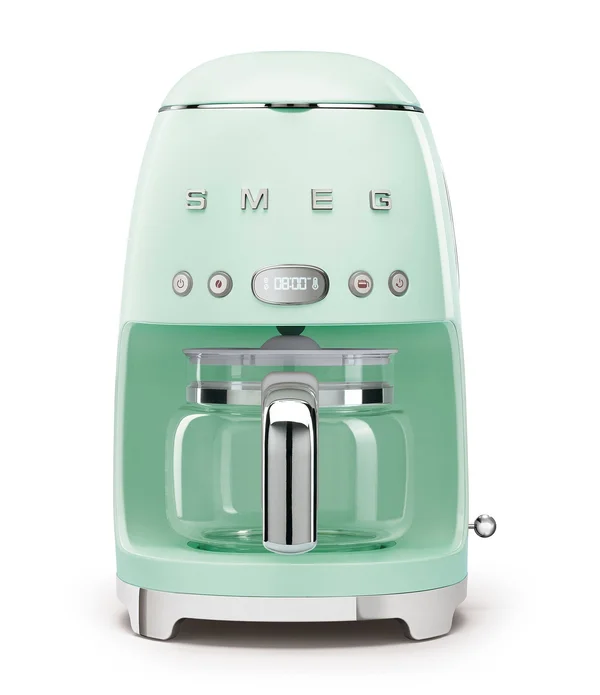 Smeg 50&s Retro Style Aesthetic Drip Coffee Machine, Pastel Green