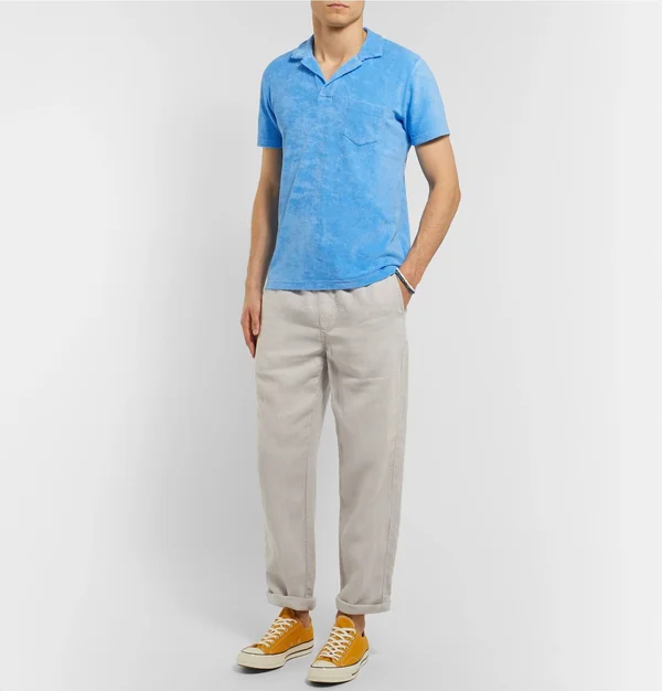 Orlebar Brown Men's Terry Polo Shirt - Riviera - L